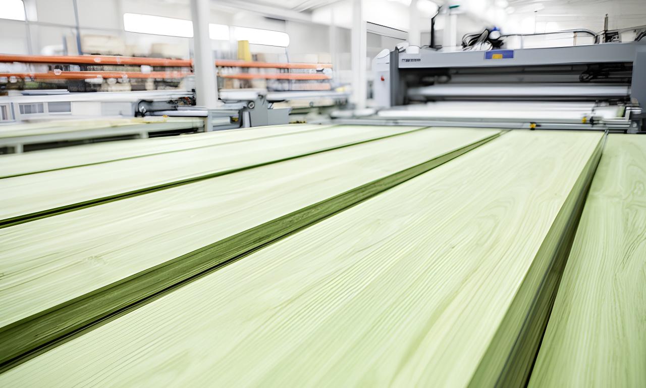 Präzise zugeschnittene Holzplatten in einer hellen Produktionshalle in Zürich