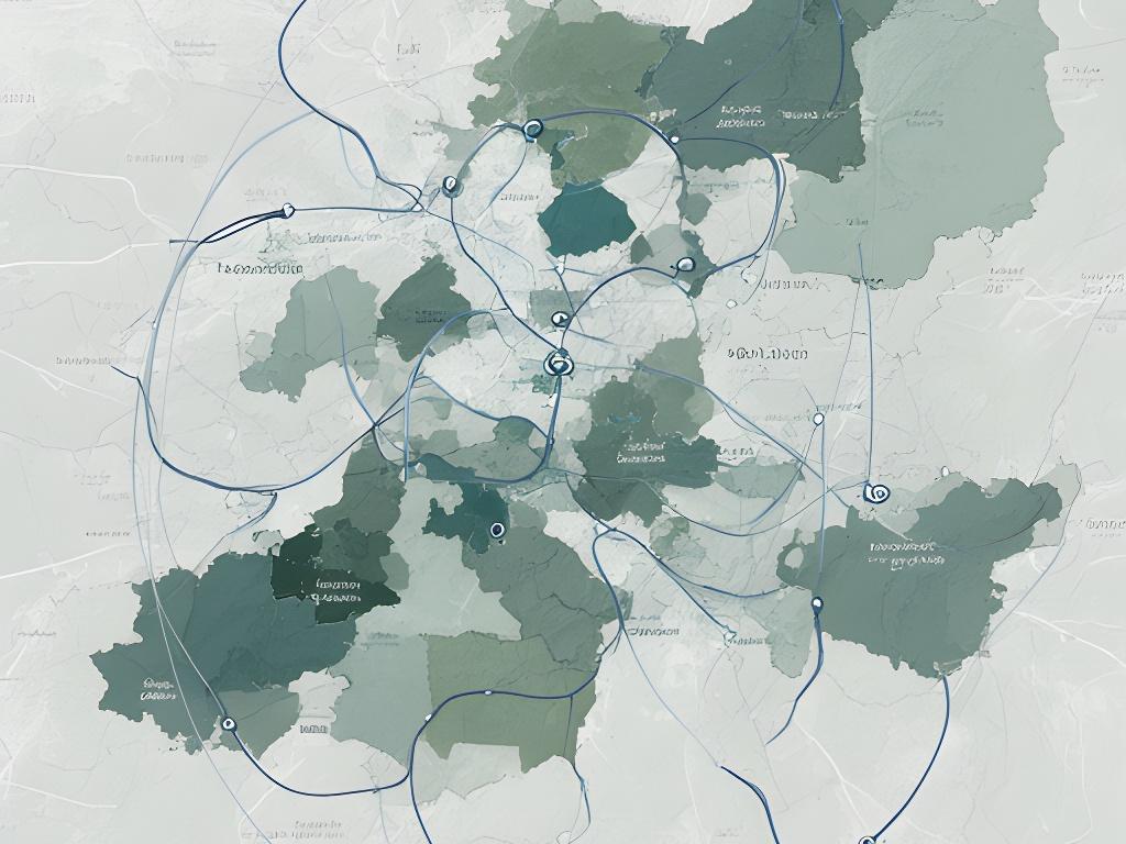 Vereinfachte Karte des Holzradius um Zürich mit markierten Partnerbetrieben und Transportwegen